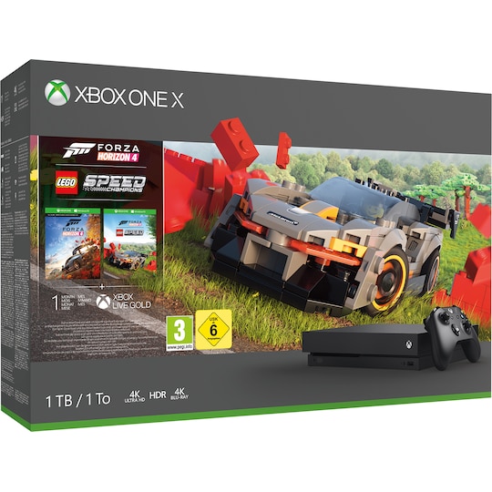 Xbox One X 1 TB: Forza Horizon 4, Forza Horizon 4 Lego bundle (sort) |  Elgiganten