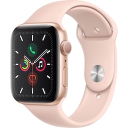 Apple Watch Series 5 44mm (guld aluminium/sandpink sportsrem)