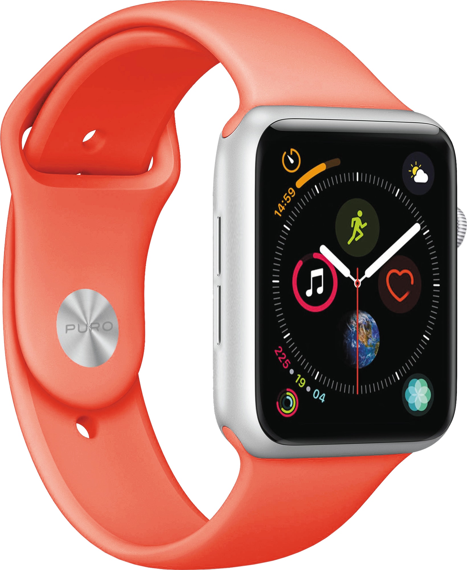 Puro Icon silikonesportsrem til Apple Watch 42-45 mm (living coral) |  Elgiganten