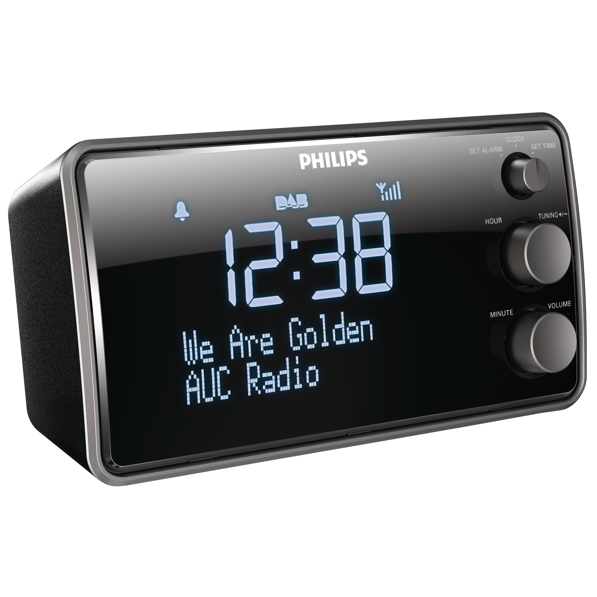 Philips clockradio AJB3552/12 - sort - Clockradio - Elgiganten