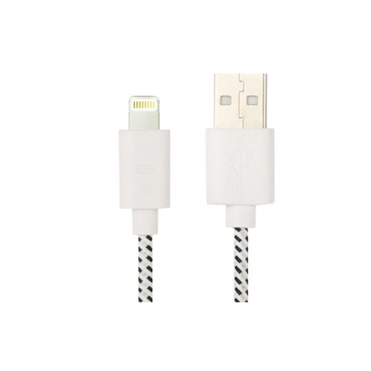 Usb-kabel Nylon til iPhone / iPad hvid | Elgiganten