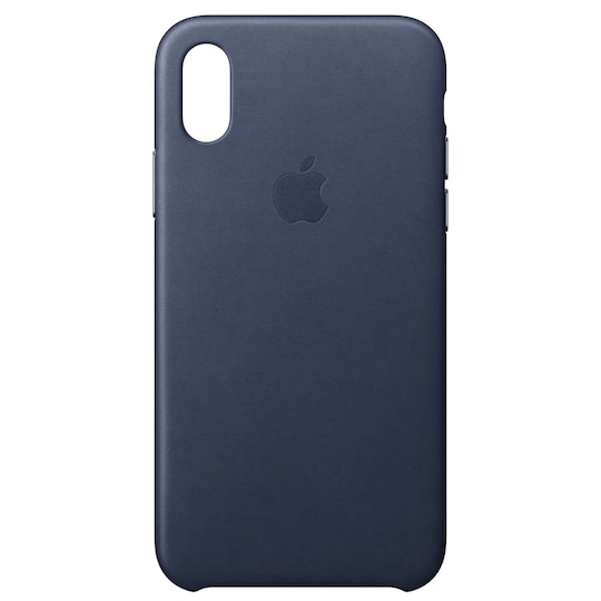 Apple iPhone X læderetui - midnight blue | Elgiganten
