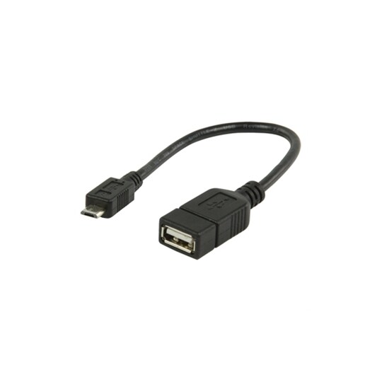 USB 2.0 A female - micro USB B male OTG-datakabel | Elgiganten