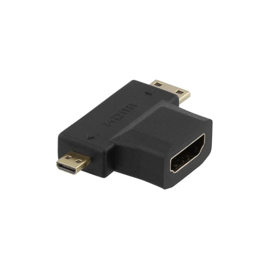 HDMI-Adapter HDMI-hun - Mini HDMI-han - Micro HDMI-H-han | Elgiganten