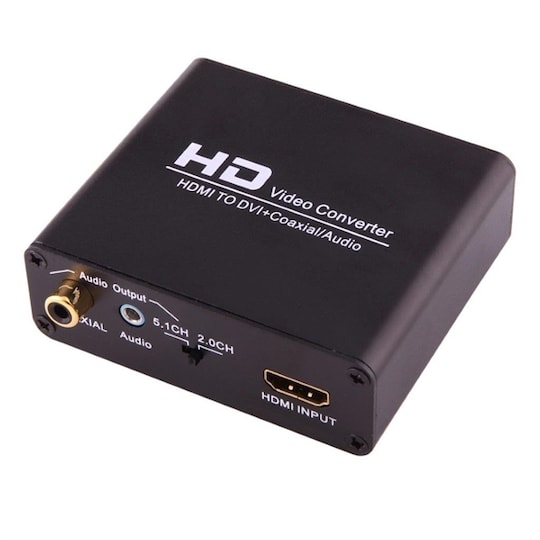 HDMI til DVI omformer / adapter + 3.5mm lyd | Elgiganten
