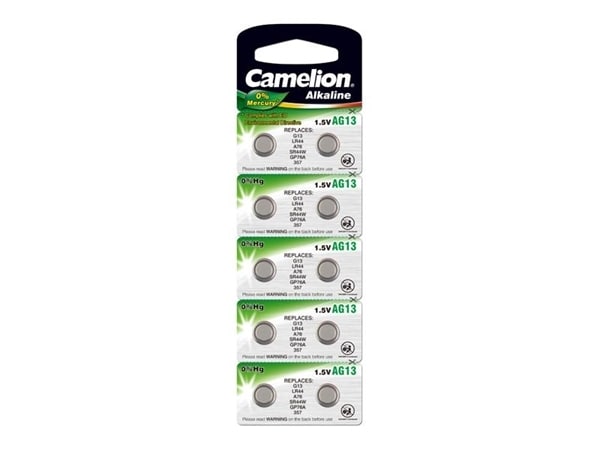Camelion Knapcelle Batterier AG13 / SR44 / 1166A / LR44 - Pakke med 10 stk.  | Elgiganten