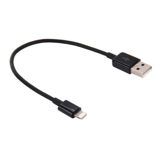 USB-kabel til Lightning - Kort Model - Sort | Elgiganten