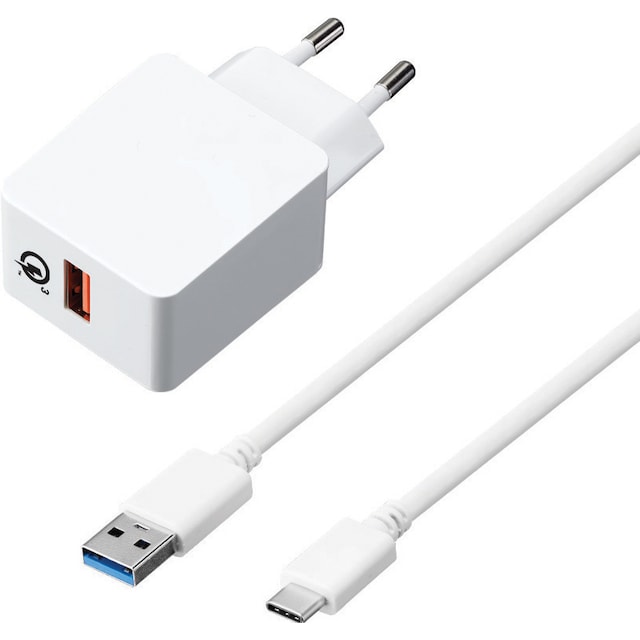 Sandstrøm hurtig vægoplader USB-C 2 m