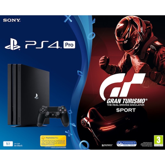 PlayStation 4 Pro 1 TB + Gran Turismo Sport | Elgiganten