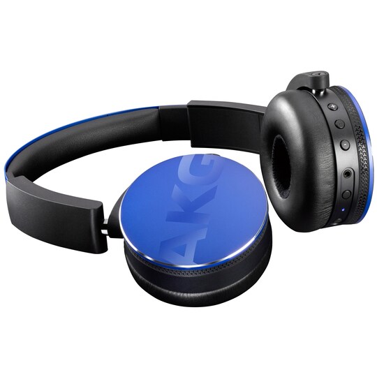 AKG wireless on-ear hovedtelefoner Y50BT (blå) | Elgiganten