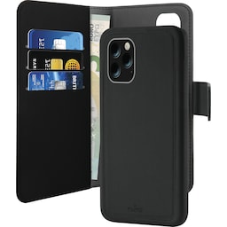 Puro 2-i-1 cover med pung til iPhone 11 Pro Max (sort)