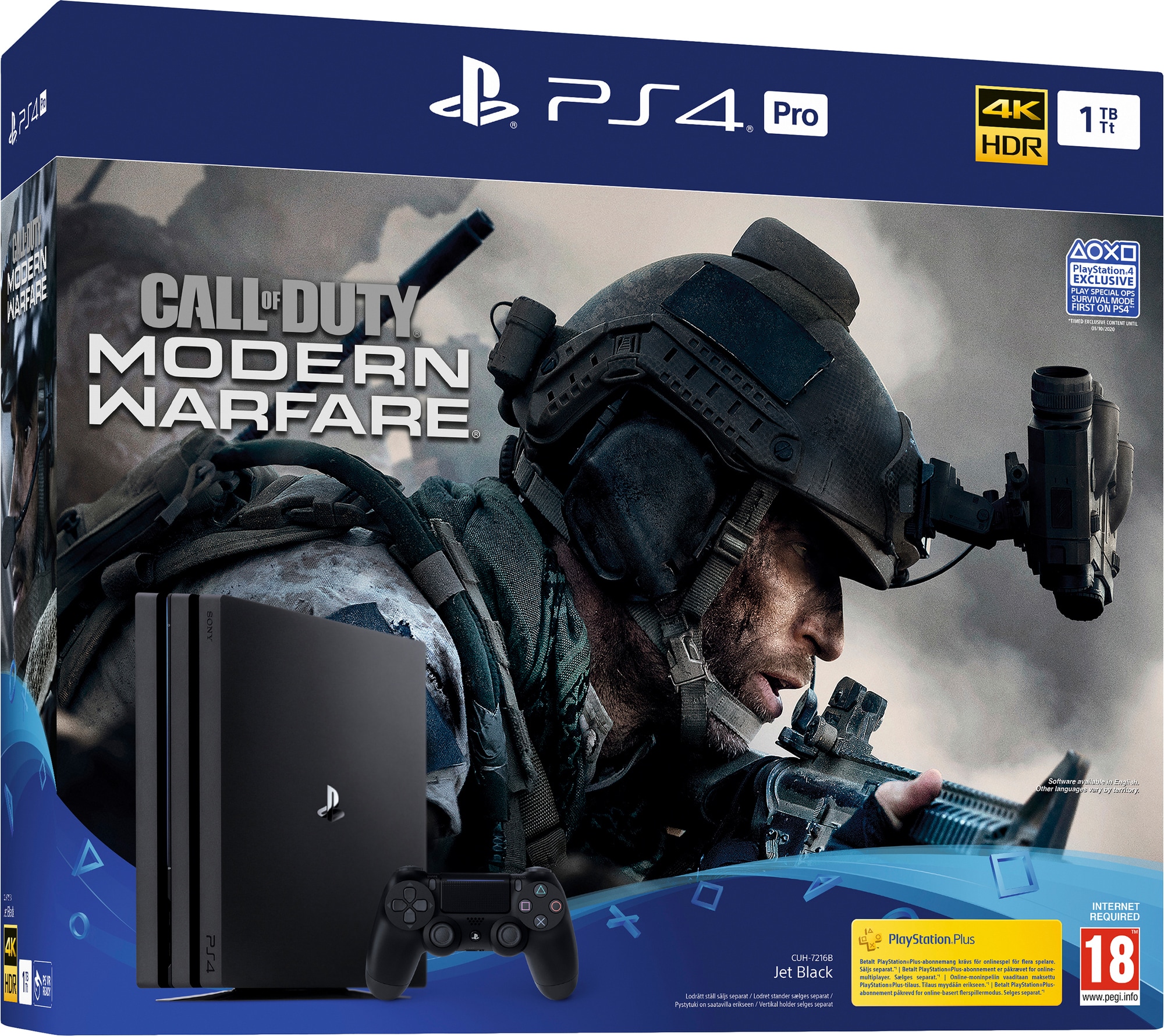 PlayStation 4 Pro 1 TB: Call of Duty: Modern Warfare spil-bundle |  Elgiganten