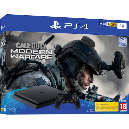 PlayStation 4 Slim 1 TB: Call of Duty: Modern Warfare spil-bundle |  Elgiganten