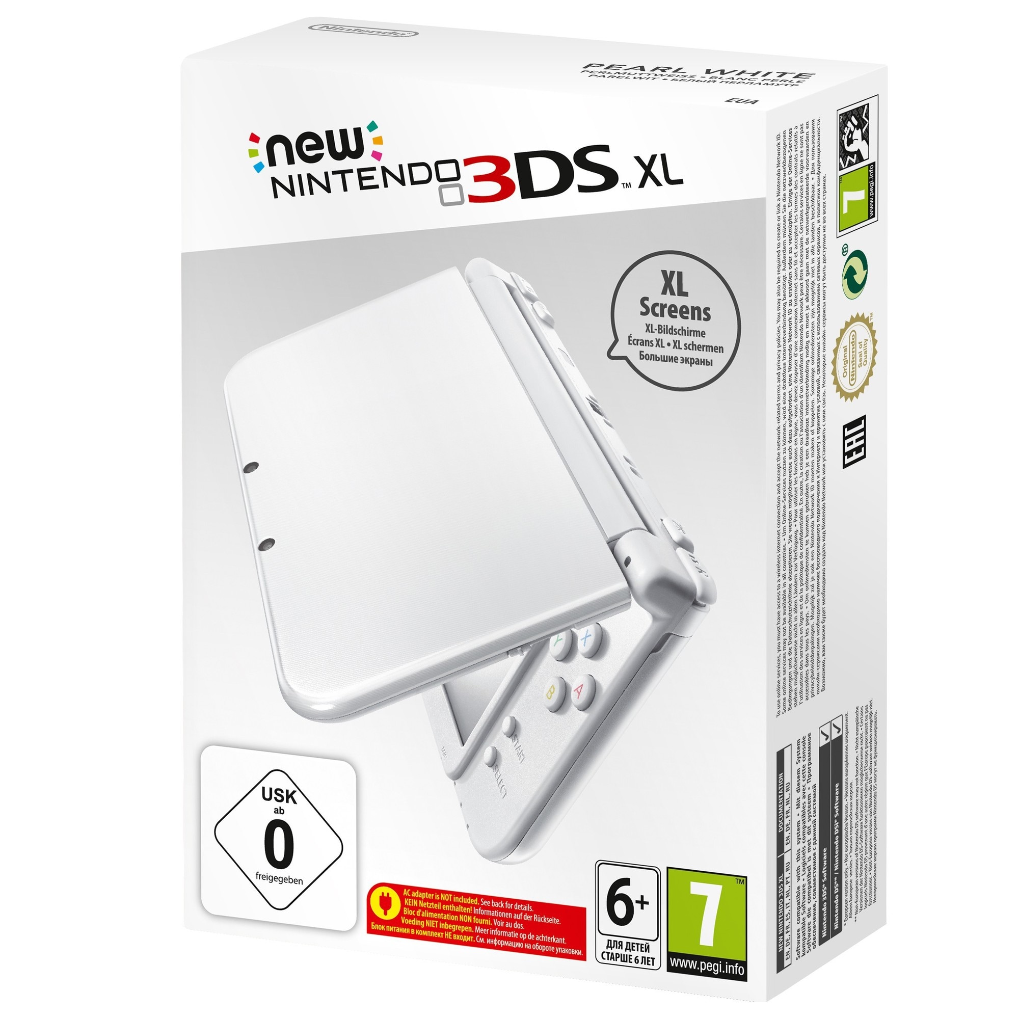 Nintendo 3DS XL spilkonsol (perle hvid)