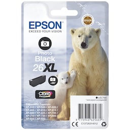 Epson foto blækpatron Claria Premium 26XL Sort