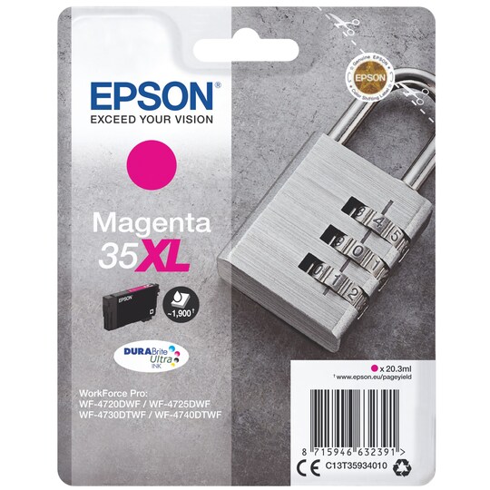 Epson blækpatron DuraBrite Ultra 35XL Magenta | Elgiganten