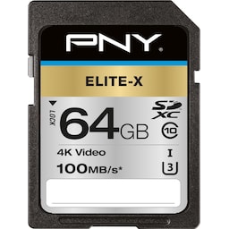 PNY Elite-X SDXC hukommelseskort 64 GB