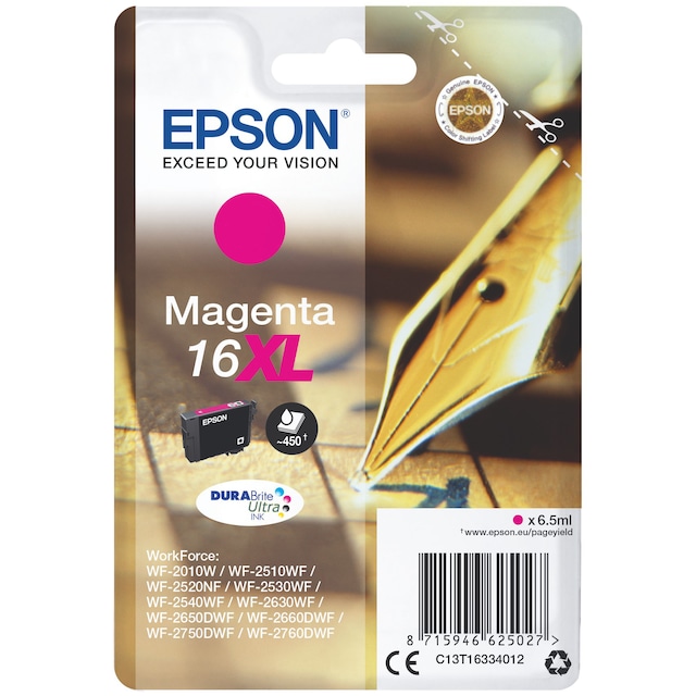 Epson blækpatron DuraBrite Ultra 16XL Magenta