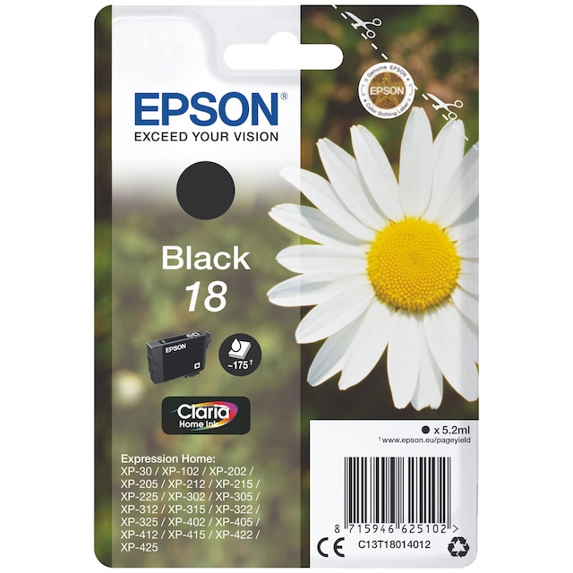 Epson blækpatron Claria Home 18 Sort