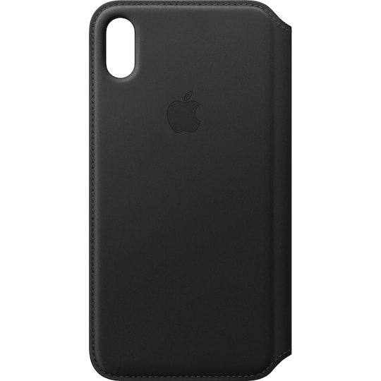 Apple iPhone Xs Max læder Folio etui - (sort) | Elgiganten