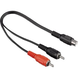 Hama subwoofer-adapter, 2 x RCA han - RCA hun