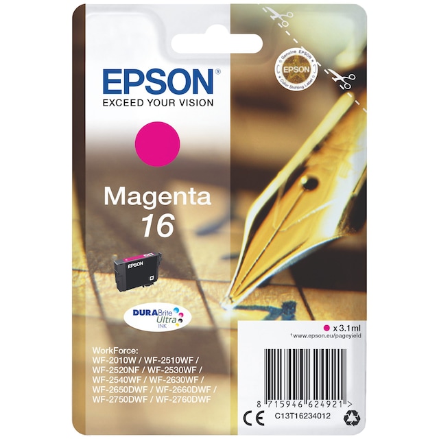 Epson blækpatron DuraBrite Ultra 16 Magenta