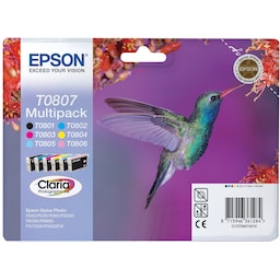 Epson blækpatroner Claria Ink T0807 Multipakke