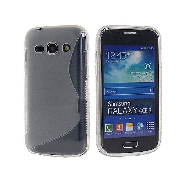 S-Line Silicone Cover til Samsung Galaxy Ace 3 (GT-s7275) : farve - røget