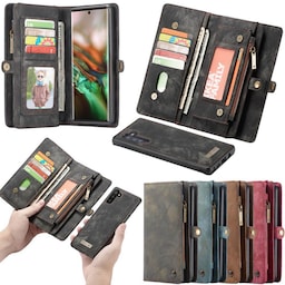 CaseMe Wallet 11-kort Samsung Galaxy Note 10 (SM-N970F)  - Sort / Grå
