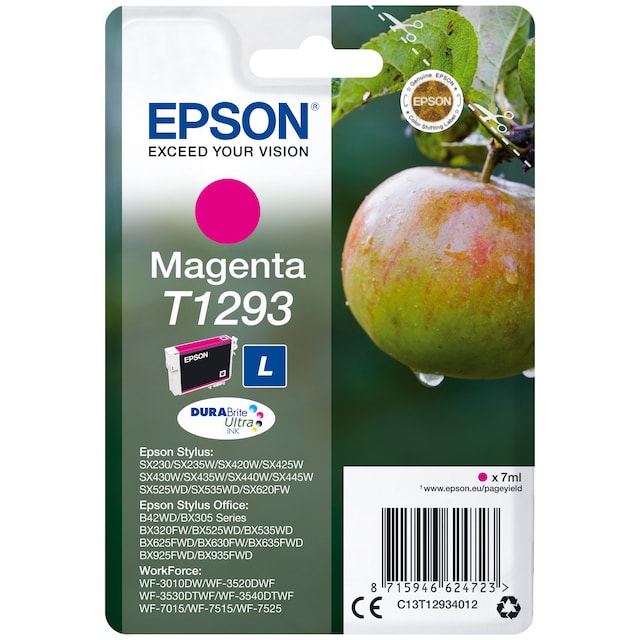 Epson blækpatron DuraBrite Ultra T129L Magenta