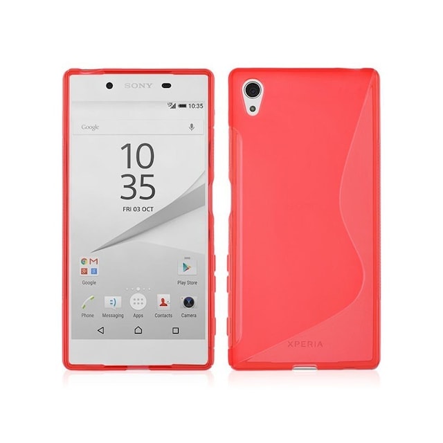 S-Line Silicone Cover til Sony Xperia Z5 (E6653) : farve - rød