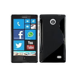 S-Line Silicone Cover til Nokia X / X + (RM-980) : farve - sort