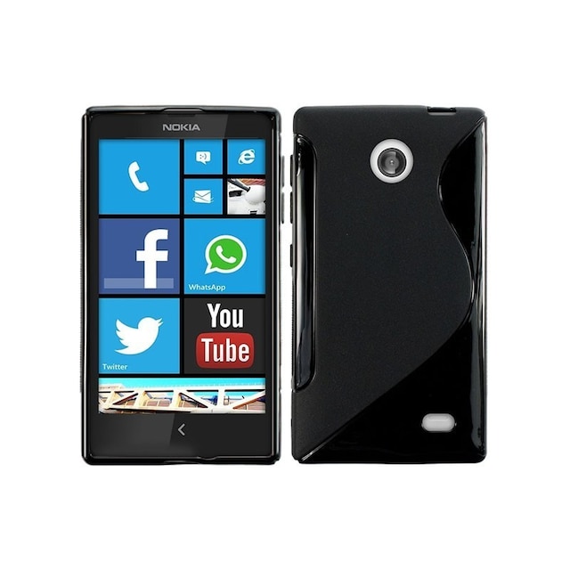 S-Line Silicone Cover til Nokia X / X + (RM-980) : farve - sort
