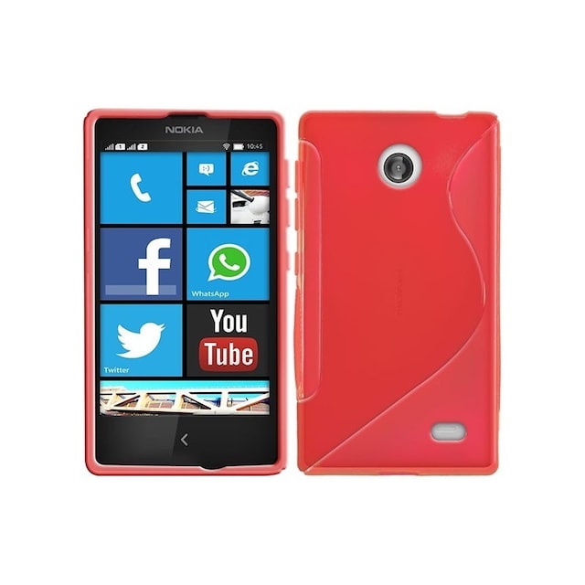 S-Line Silicone Cover til Nokia X / X + (RM-980) : farve - rød