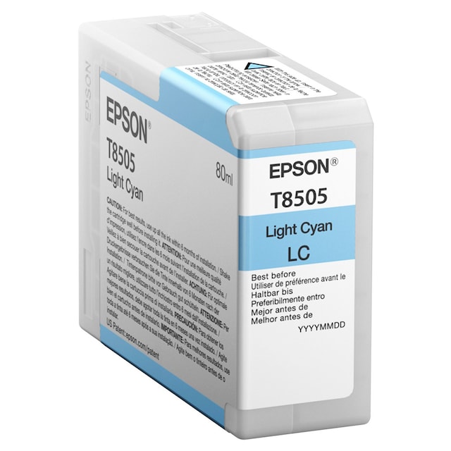 Epson blækpatron UltraChrome HD T8505 Lys Cyan