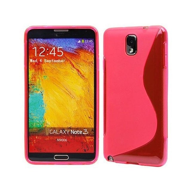 S-Line Silicone Cover til Samsung Galaxy Note 3 (SM-N9005) : farve - lyserød