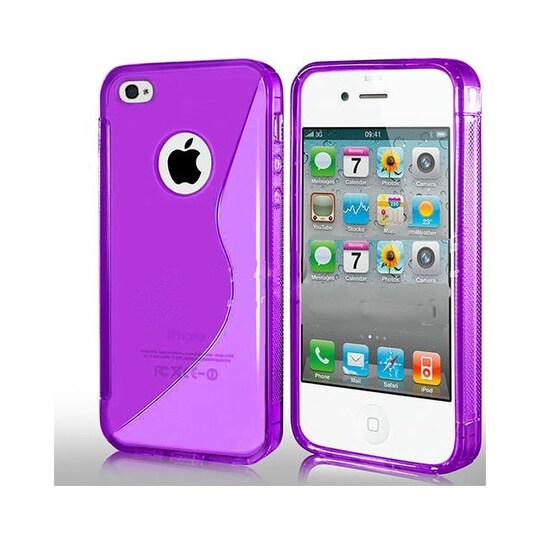 S-Line Silicone Cover tile cover Apple iPhone 4 / 4S : farve - lilla |  Elgiganten