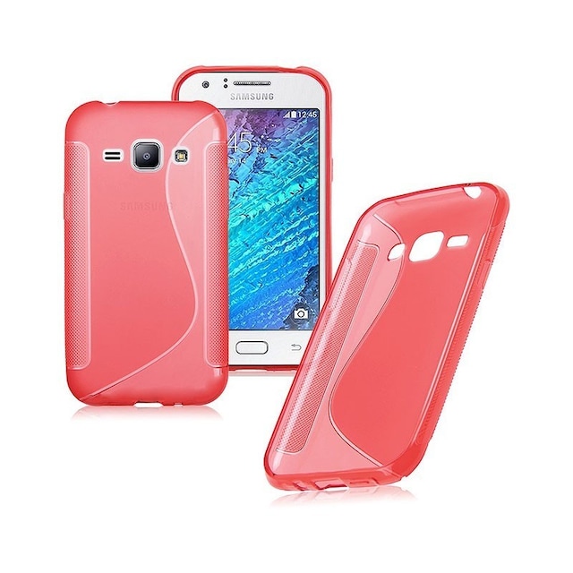 S-Line Silicone Cover til Samsung Galaxy J1 2015 (SM-J100H) : farve - rød