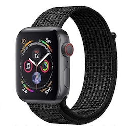 Apple Watch 4 (40mm) Nylon armbånd - sort hvid