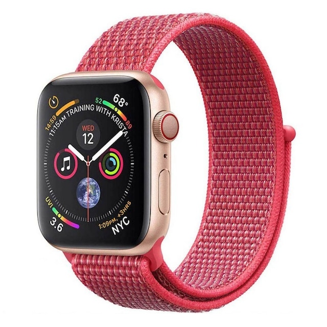 Apple Watch 4 (40mm) Nylon armbånd - Hibiscus