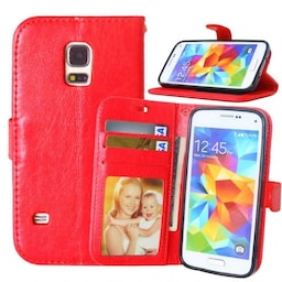 Wallet 3-kort til Samsung Galaxy S5 (SM-G900F)  - rød