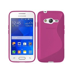 S-Line Silicone Cover til Samsung Galaxy Trend 2 (SM-G313H) : farve - lyserød