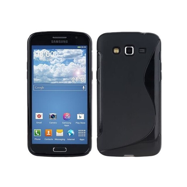 S-Line Silicone Cover til Samsung Galaxy Grand 2 (SM-G7105) : farve - sort