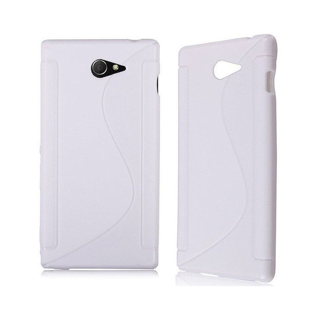 S-Line Silicone Cover til Sony Xperia M2 (D2303) : farve - hvid