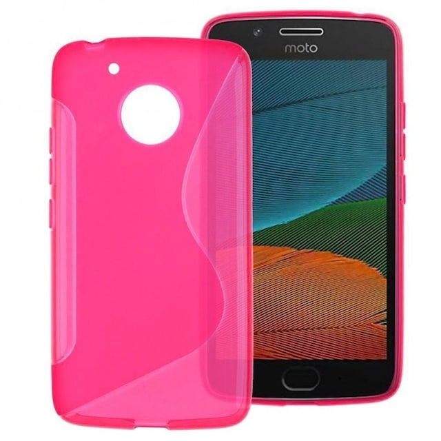 S-Line Silicone Cover til Motorola Moto G5 Plus (XT1683)  - lyserød