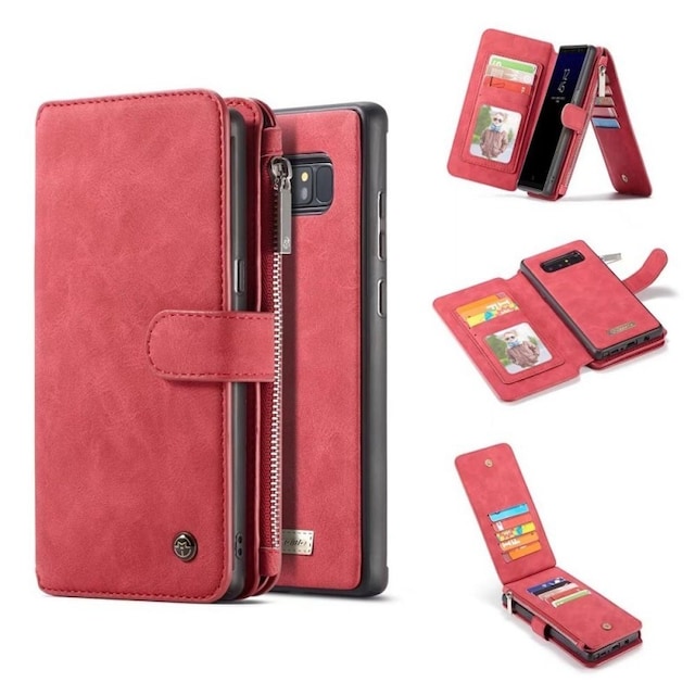 CaseMe Multi Wallet 14-kort Samsung Galaxy Note 8 (SM-N950F)  - rød