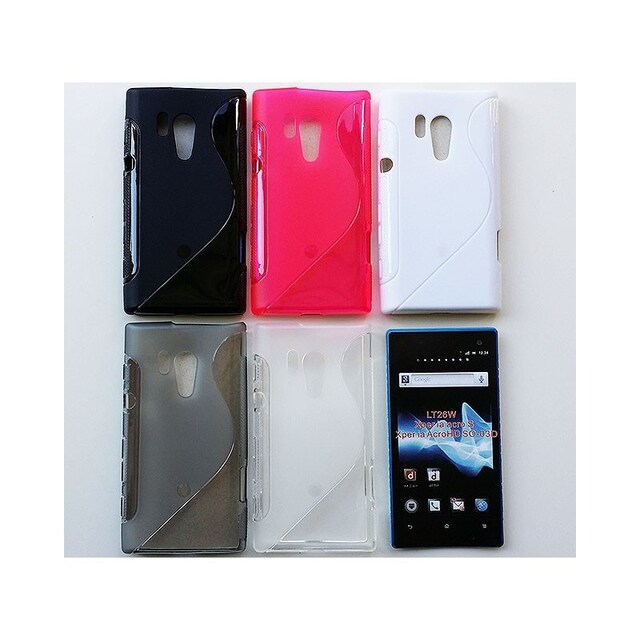 S-Line Silicone Cover til Sony Xperia Acro S (LT26w) : farve - hvid