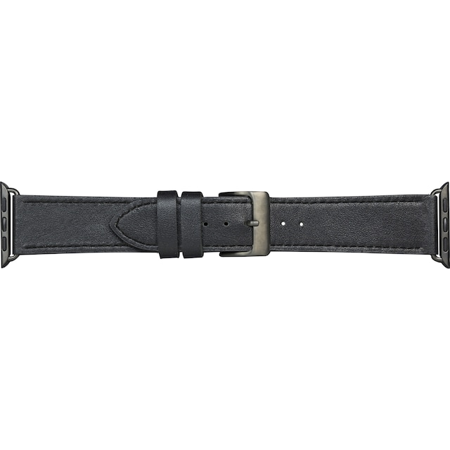 Dbramante Copenhagen Apple Watch 42-45 mm læderrem (blk/sp. grey)