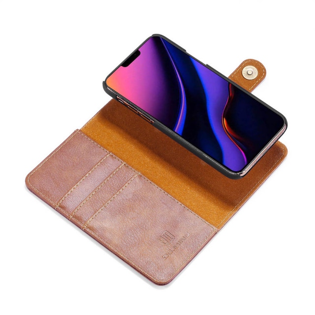 DG-Ming Wallet 2i1 til Apple iPhone 11 Pro Max (6,5 ")  - brun