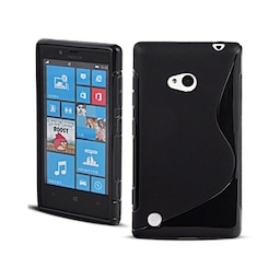 S-Line Silicone Cover til Nokia Lumia 720 (RM-885) : farve - sort